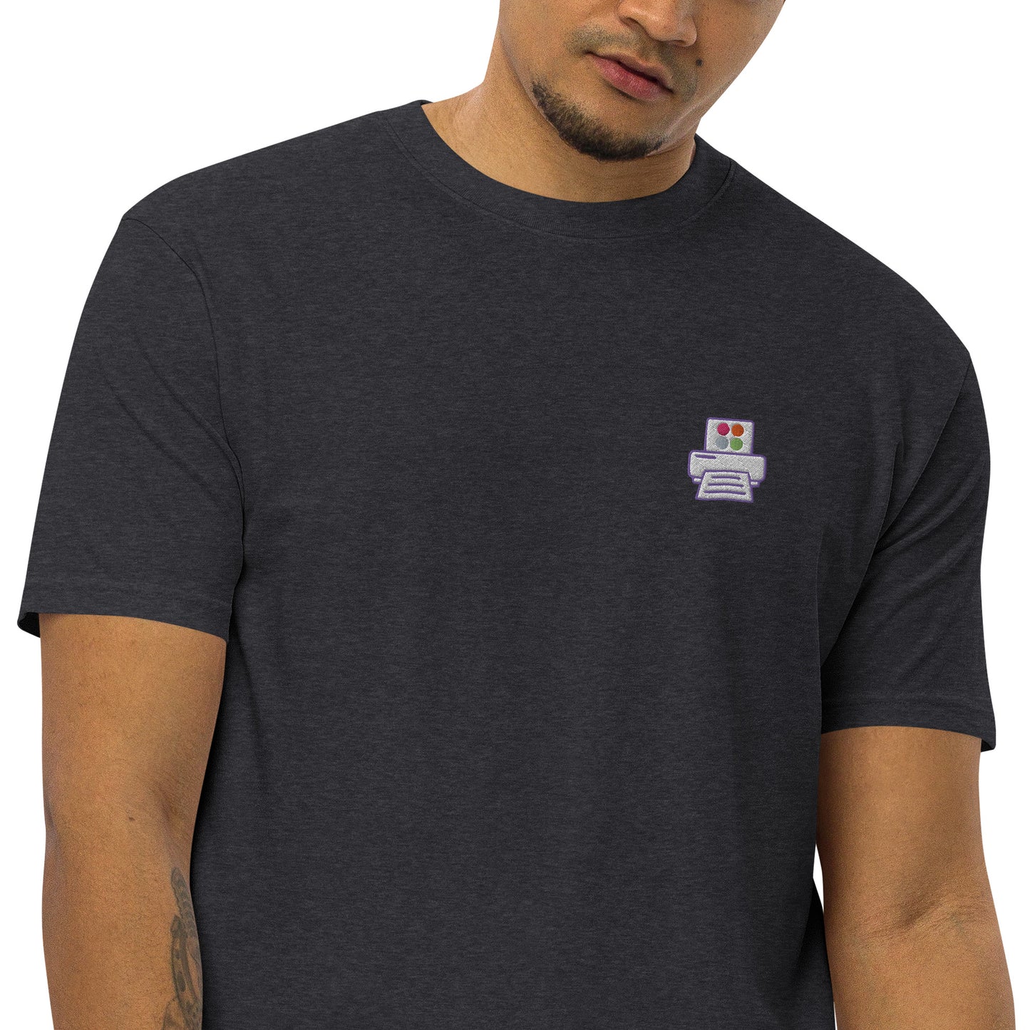 Quick Order Printer - 刺繍アイコン - プレミアム厚手Tシャツ