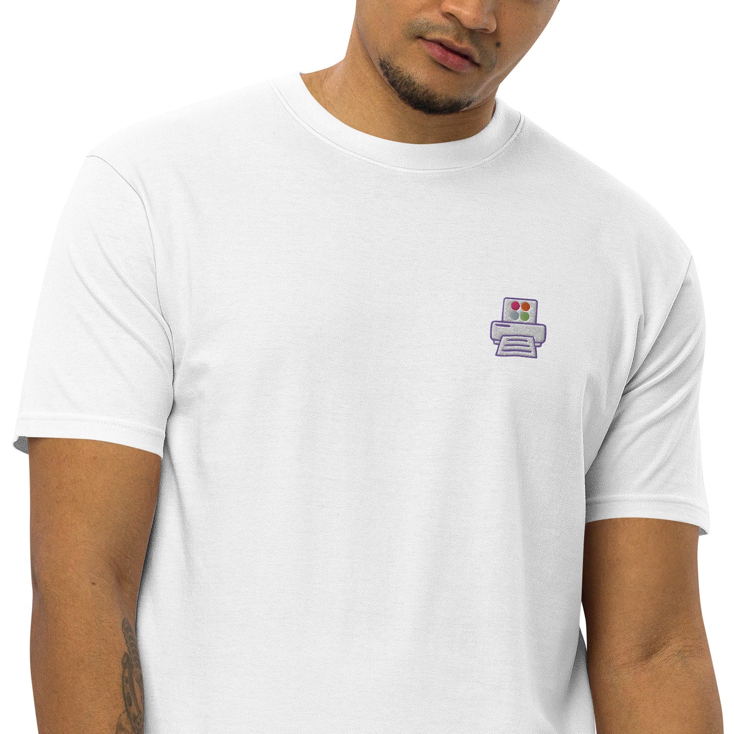 Quick Order Printer - 刺繍アイコン - プレミアム厚手Tシャツ