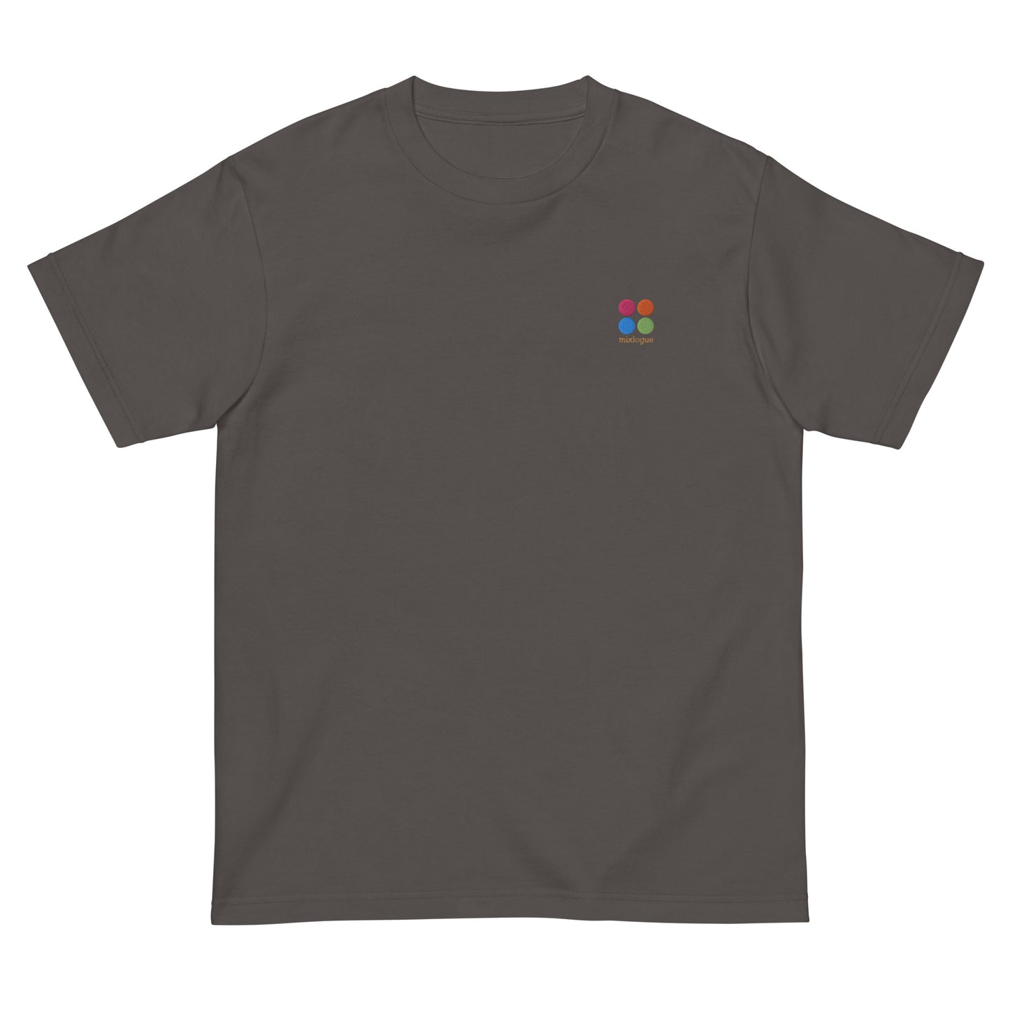 ミクスローグ ロゴ 刺しゅう ユニセックス ヘビーウェイト 半袖Tシャツ