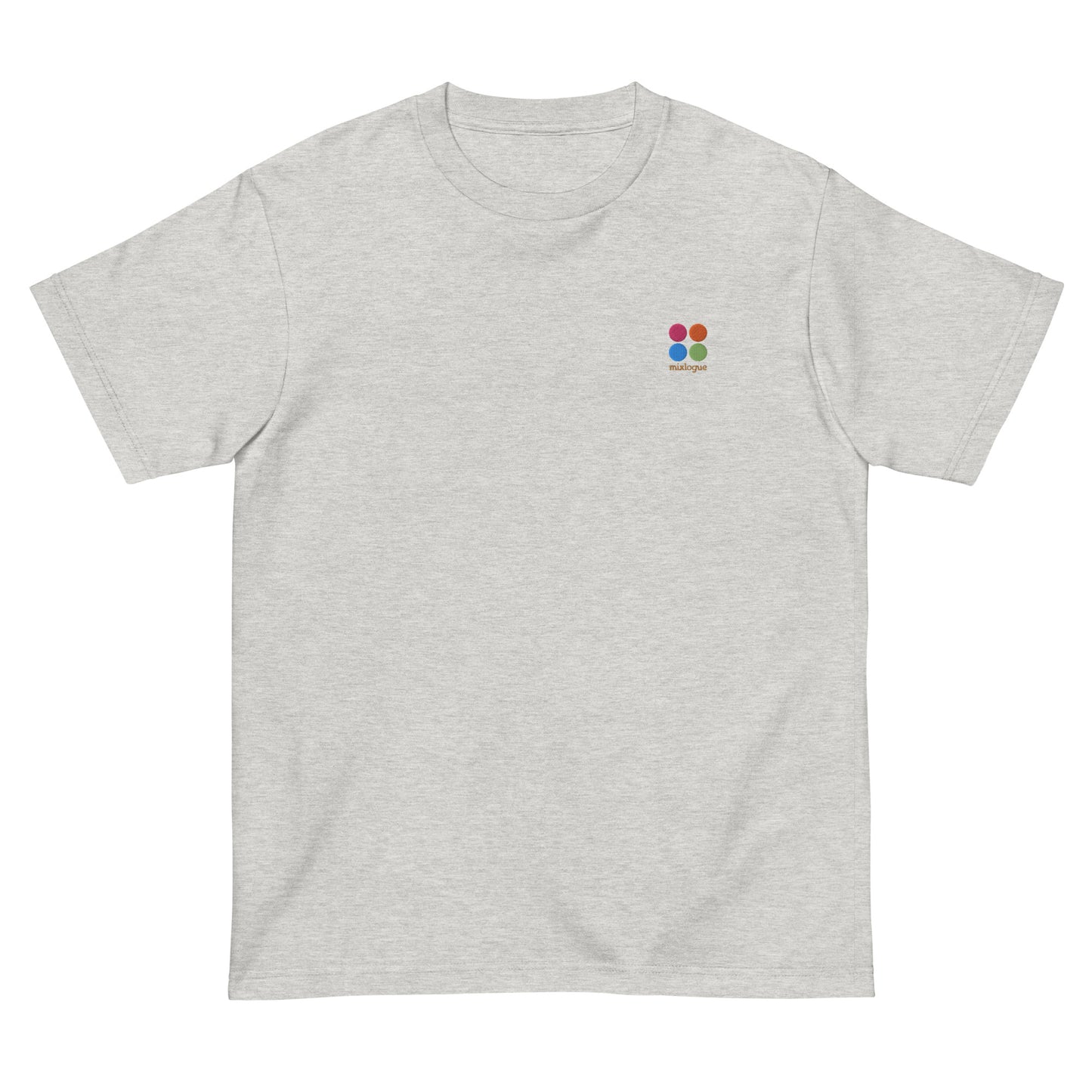 ミクスローグ ロゴ 刺しゅう ユニセックス ヘビーウェイト 半袖Tシャツ