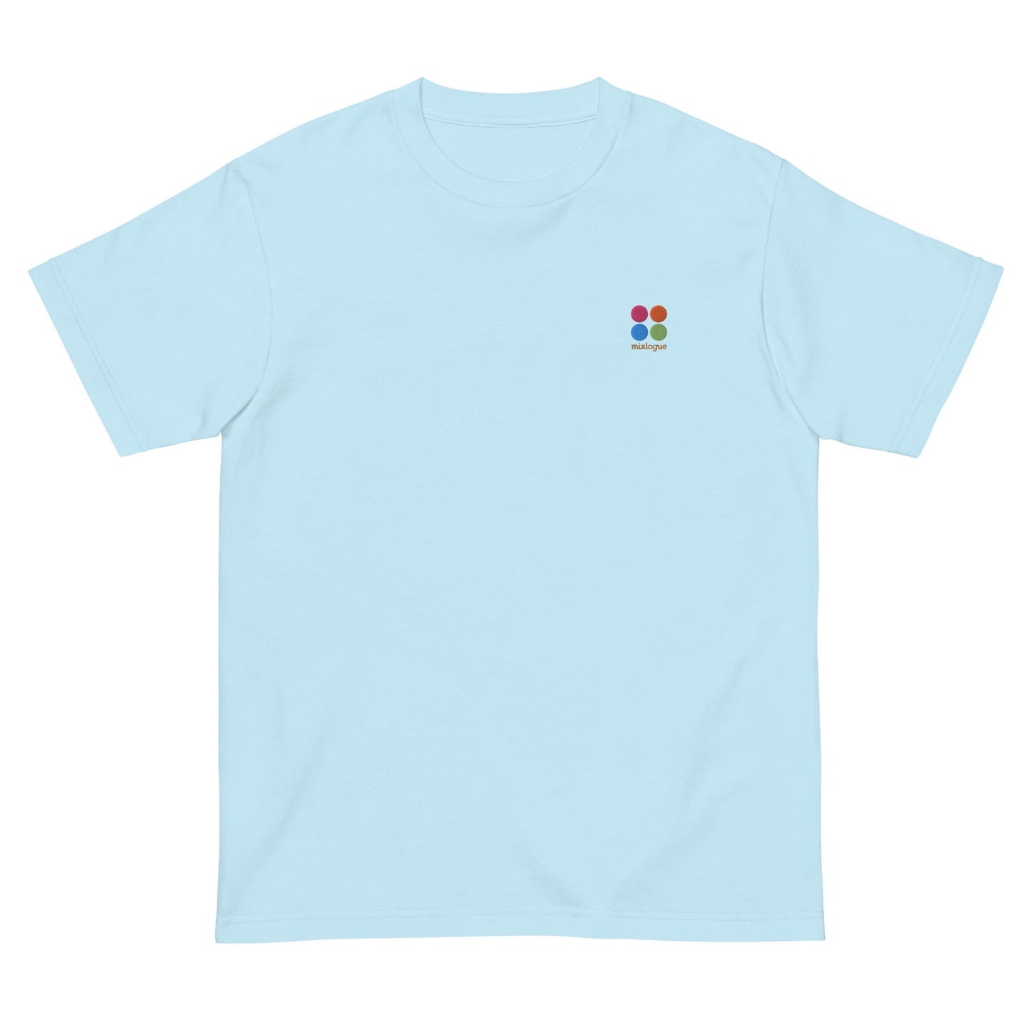 ミクスローグ ロゴ 刺しゅう ユニセックス ヘビーウェイト 半袖Tシャツ