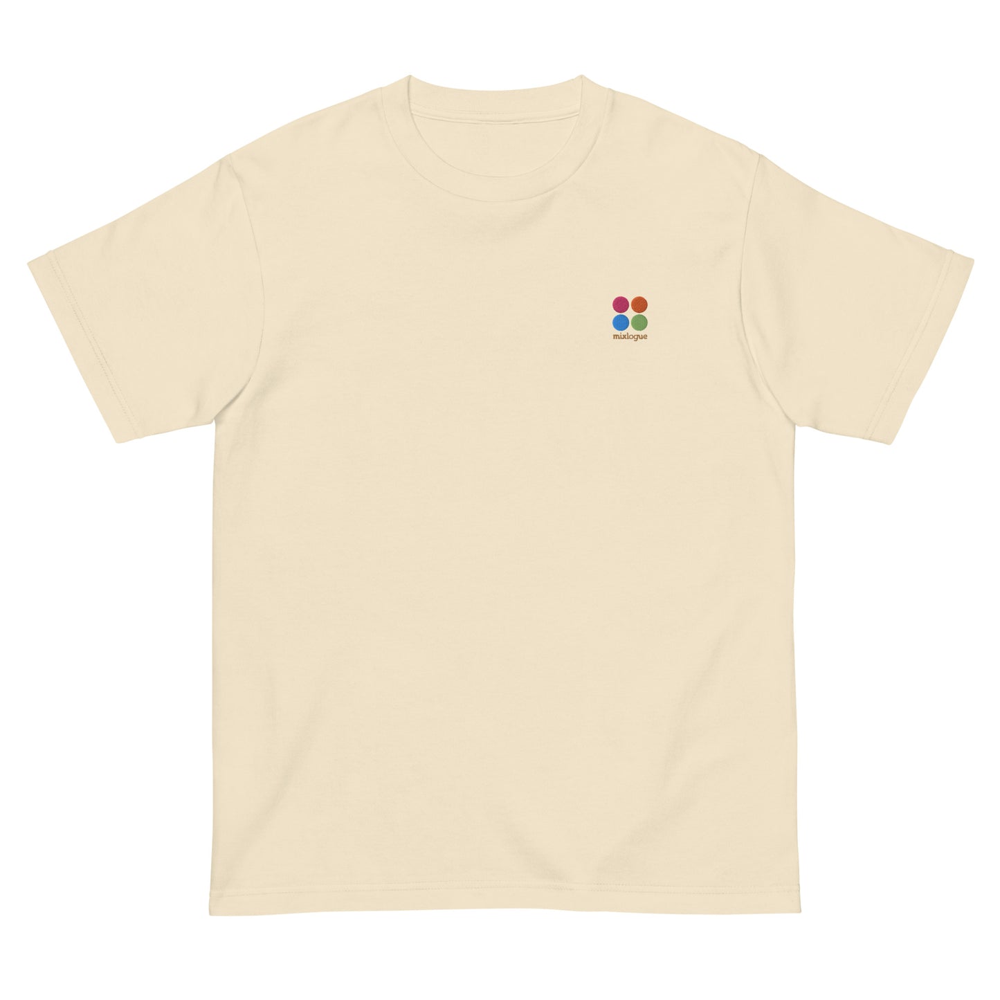 ミクスローグ ロゴ 刺しゅう ユニセックス ヘビーウェイト 半袖Tシャツ
