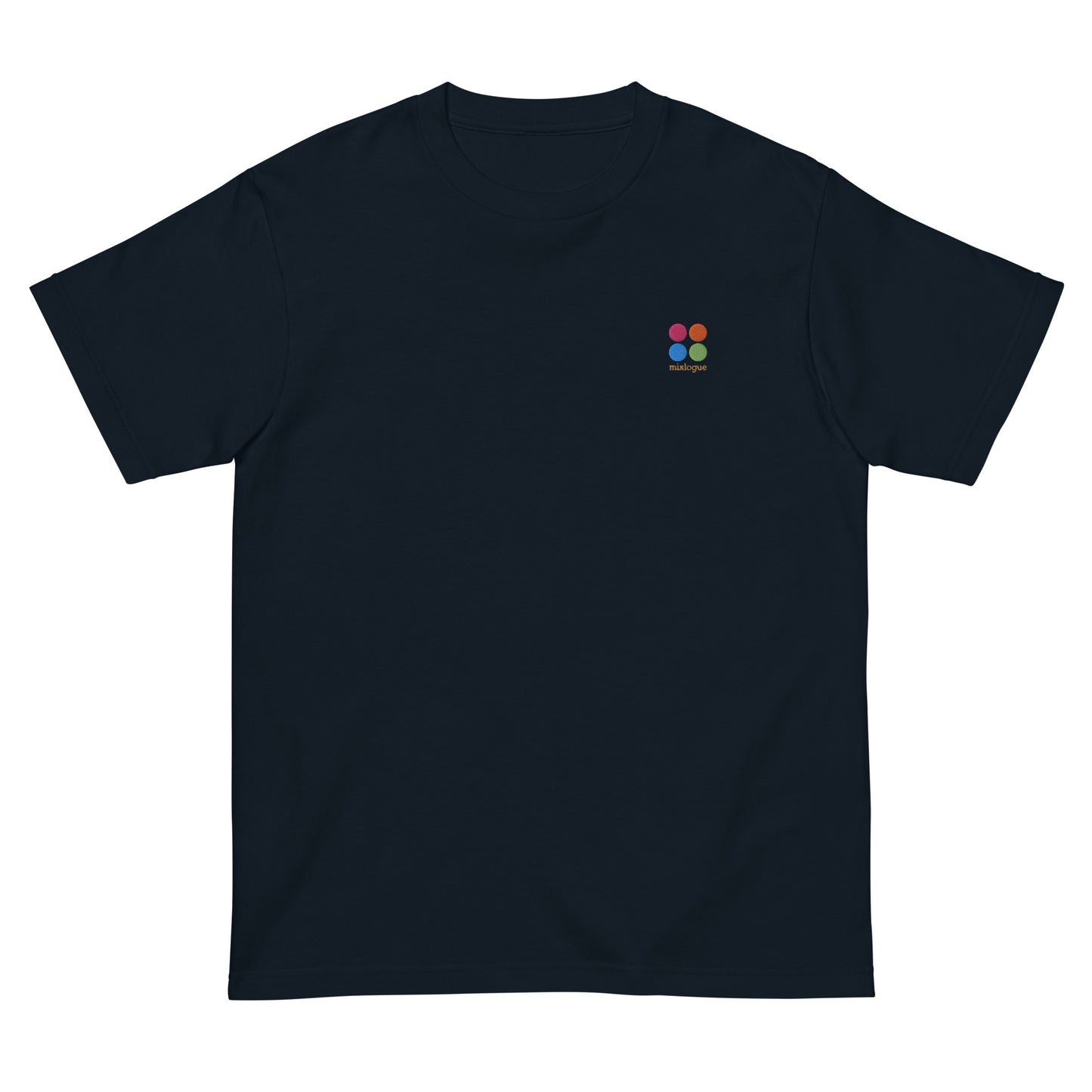 ミクスローグ ロゴ 刺しゅう ユニセックス ヘビーウェイト 半袖Tシャツ
