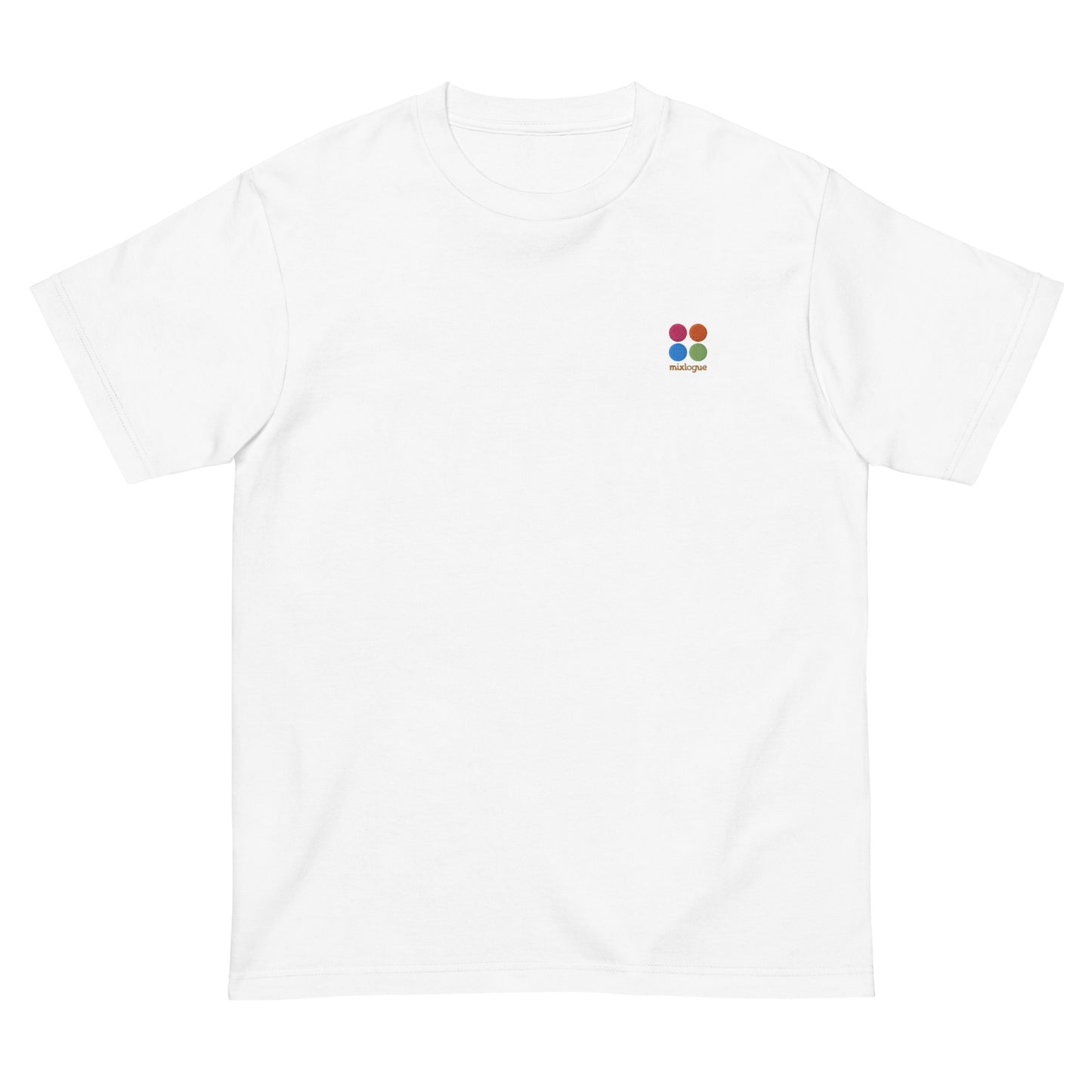 ミクスローグ ロゴ 刺しゅう ユニセックス ヘビーウェイト 半袖Tシャツ
